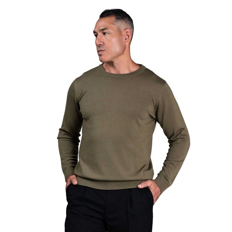 Rembrandt Naseby Olive Green Crew Neck Jersey image number 0